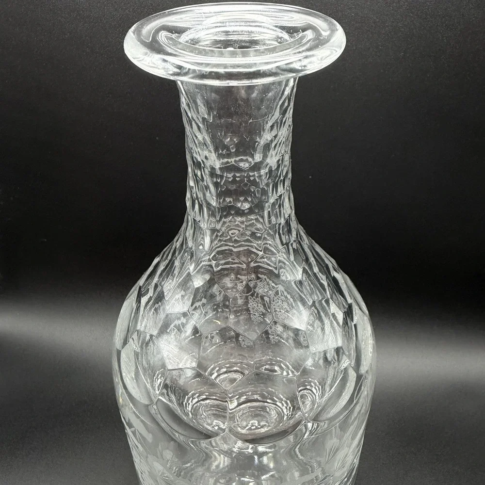William Yeoward Crystal Decanter Cordelia Pattern ~ Grape vine etching
